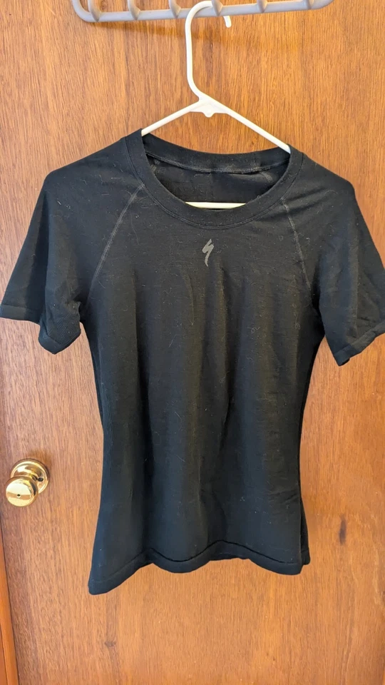 Specialized Seamless Merino Short Sleeve Base Layer (Black) size large - Image 1 of 2