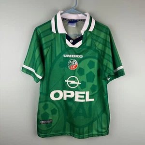 Vintage 90s Umbro Ireland National Soccer Team FAI Youth 15 Jersey Football - Picture 1 of 11