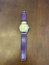 Gossip Gold Dial Gold Tone Case Plum Purple Leather Band Watch