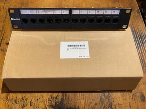 12-Port CAT6 Keystone Patch Panel for Rackmount 1U10inch Network Patch Panel ... - Afbeelding 1 van 1