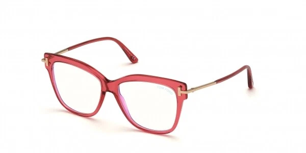 Óculos Tom Ford FT5704-B 066 vermelho brilhante/claro/azul lente bloco luz 54X15X140 - Imagem 1 de 1