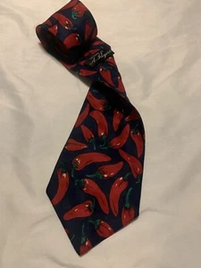 A.Rogers Tie Chili Pepper Red Hot Novelty Necktie 58” x 4” - Picture 1 of 5