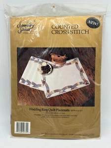 Something Special Counted Cross Stitch Kit 50779 Wedding Ring Quilt Placemats 4 - Picture 1 of 4
