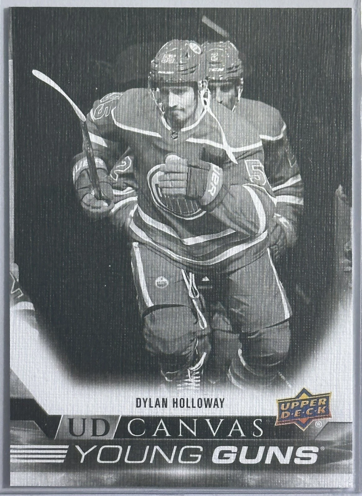 2022-23 Upper Deck   ** DYLAN HOLLOWAY **   Young Guns Canvas C219  Black White