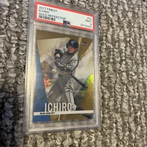 2017 Finest Ichiro GOLD REFRACTOR #13/50 #53 PSA 9 Mariners Yankees HOF Low Pop - Bild 1 von 6