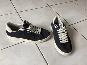 Baskets TOMMY HILFIGER pointure 40 daim bleu marine bon état - Imagen 1 de 8