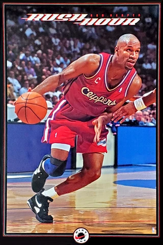Ron Harper RUSH HOUR (1993) Los Angeles Clippers Vintage 23x35 NIKE POSTER Cover
