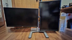 2x Dell 30" monitors (UP3216Q and U3014) plus dual monitor stand - Picture 1 of 3