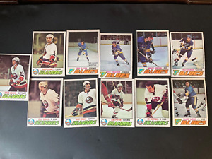 1977-78 OPC O PEE CHEE NHL HOCKEY Card,  Blues+Islanders, lot of 11,  Ex to  NM