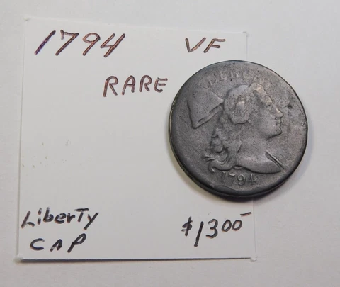 1794 LIBERTY CAP LARGE CENT V. FINE ORIGINAL, NEVER CLEANED - MAKE ME AN OFFER!! Cover