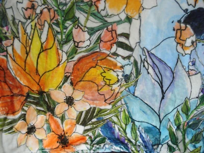 Moslion Bright Floral Super Soft Throw Blanket 50"x60" NEW - Image 1 of 4