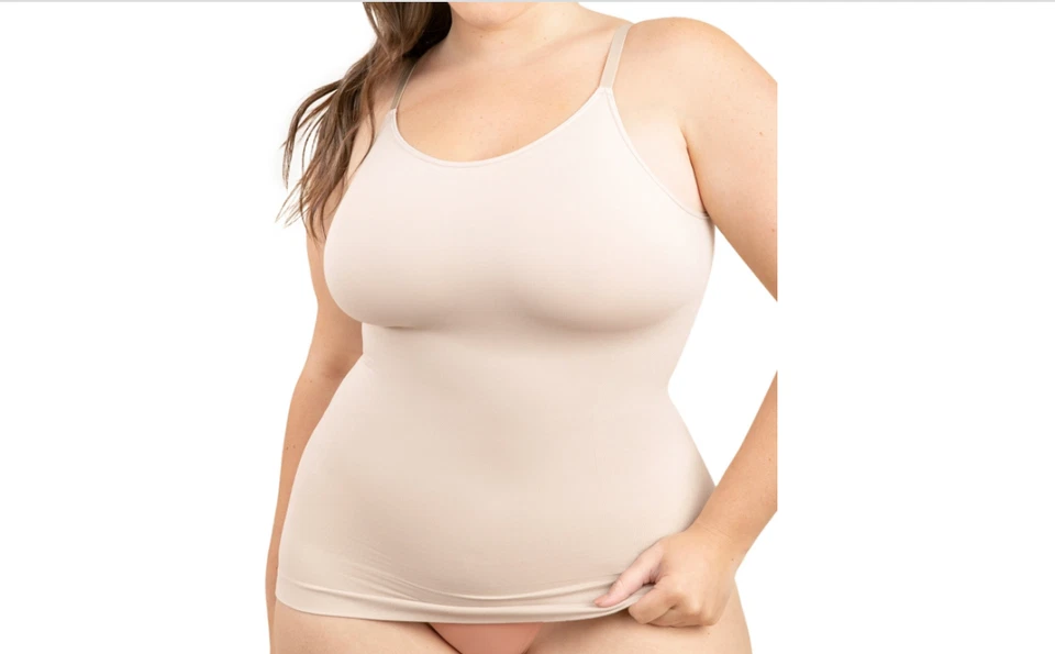 Shapermint All Day Every Day Scoop Neck Cami Chai Beige L