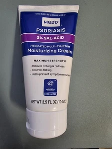 2 PACK MG217 Crema hidratante medicada para psoriasis con 3% de ácido salicílico 3,5 oz - Imagen 1 de 1
