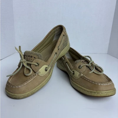 Zapato Sperry Top Sider Mujer Talla 7m Clásico Pez Ángel Barco Cuero Tostado Avena 9102047 Foto 1 de 4