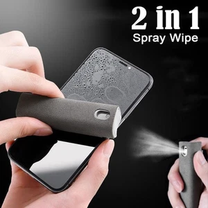 2 In 1 Screen Cleaner Spray Computer Mobile Phone Screen Dust Remover Tool Wipes - Afbeelding 1 van 17