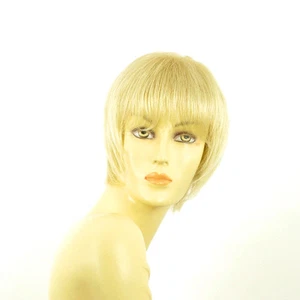 Perruque femme courte blond doré méché blond très clair  CANDICE 24BT613 - Picture 1 of 9