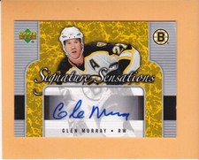 GLEN MURRAY 2006-07 UPPER DECK SIGNATURE SENSATIONS #SS BOSTON BRUINS ** DAMAGED