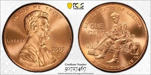 2009 D Lincoln Formative Years PCGS MS68RD MS 68 RED Gold Shield Coin 1C - Picture 1 of 3