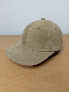 Beams Plus + Suede Cap Hat Size One Size Beige Pigskin Adjustable - Picture 1 of 17
