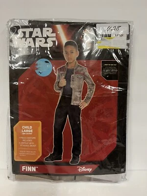 DISNEY STAR WARS FINN 1 Pieza Disfraz Halloween Niño Talla L 12-14 Nuevo en Paquete Foto 1 de 4