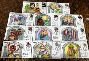 #3944 The Muppets Collins handbemalte Farbgütesiegel Komplettsatz 11 FDC's - Bild 1 von 13