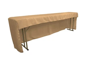 LA Linen Open Back Polyester Poplin Tablecloth 72"x 18"x 30", Taupe - Picture 1 of 1