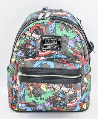 Marvel Collectible Loungefly Comic Book Character All-Over Print Mini Backpack - Image 1 of 4