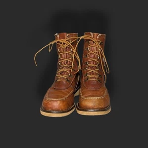 Vintage Moc Toe Boots 9.5 EEE USA Made Leather - Imagen 1 de 10