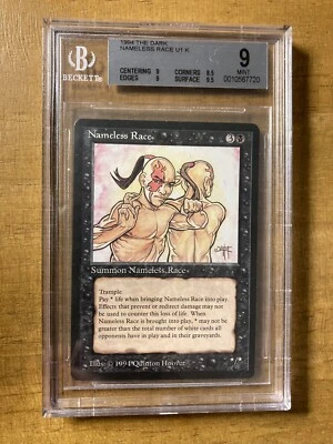 MTG✨NAMELESS RACE ✨The Dark BGS 9 MINT RARE 1994 Reserve List Q. Hoover Artwork - Image 1 of 2