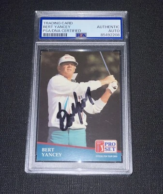 Bert Yancey Signed 1991 Pro Set Golf Card PSA Slabbed Rare (d.1994) - Image 1 of 2