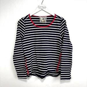 Lili's Closet Shirt Striped Navy Blue White Long Sleeve Pullover Casual Womens S - Picture 1 of 6
