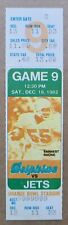 12/18/1982 Miami Dolphins vs. NY Jets -- FULL TICKET