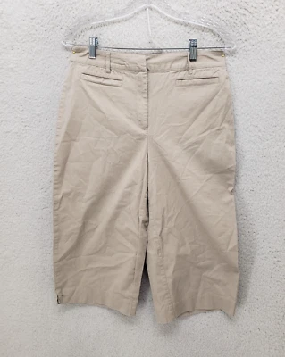 Chino Croft Barrow para mujer corto 8 mezcla de algodón tostado elástico recto tiro alto Foto 1 de 4