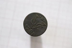 🧭 🇳🇱 NETHERLANDS VOC DUIT UTRECHT 1781 SCH. 309 B66 #Z7546 - Imagen 1 de 2