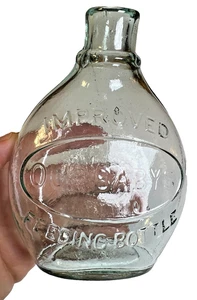 Antike viktorianische "VERBESSERTE FUTTERFLASCHE UNSERES BABY" 1850er Jahre - Bild 1 von 24