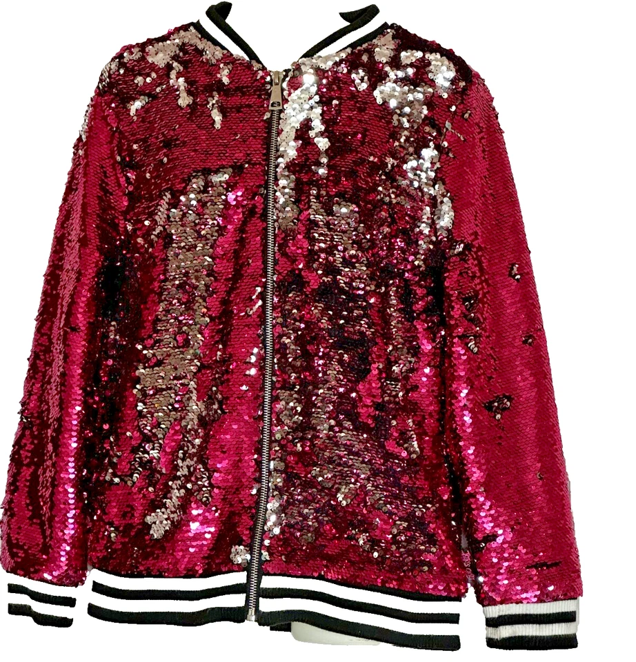 Chaqueta Nickolodeon Niñas JoJo's Armario Rosa/Plata Lentejuelas Talla 14/16 XL Foto 1 de 4