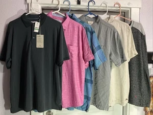 LOT OF 5 Tommy Bahama Mens Sz L Shirts-100% Silk, 100% Linen, Cotton Blend+More - Picture 1 of 15