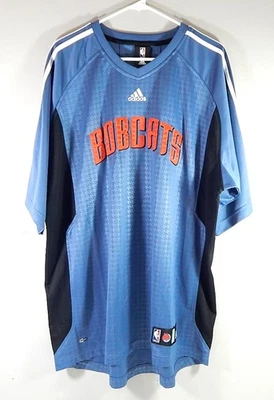 Charlotte Bobcats Adidas Team Issued Warm Up Practice Shirt Blue XL Tall - Image 1 of 2