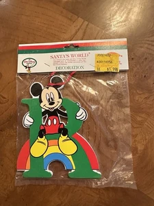 Vintage Walt Disney Company Kurt Adler Wooden Mickey Mouse Letter R Ornament - Picture 1 of 3