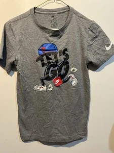 Nike Youth Size Medium Let’s Go Gray Tshirt Short Sleeve - Picture 1 of 2