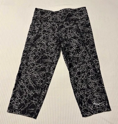 Saucony Mujer Leggings Bullet Series Talla S, Negro Con Diseño Salpicaduras Blancas Foto 1 de 4