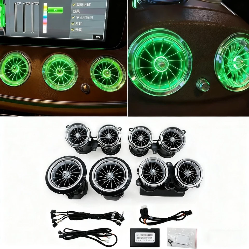 NEW 8pc Ambient Light AC Vent For Mercedes Benz E-Class W213 E300 E63S 2016-2023 - Image 1 of 4