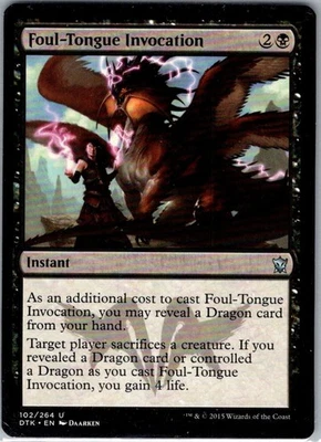 Foul-Tongue Invocation 102/264 - MTG: Dragons of Tarkir Common - Image 1 of 2