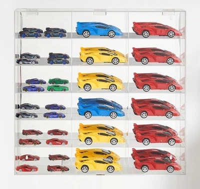 Car Display Case Acrylic 18 Pcs Hot Diecast Model 1/32 Formula 1 Wheels Cabinet - Image 1 of 4