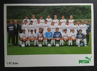 1. FC Köln 1985/86 PUMA/Daimon-Werbekarte Großformat 21x14,7cm sehr selten - Bild 1 von 2