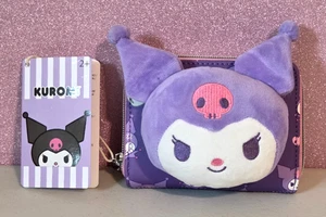 2025 Loungefly Sanrio Kuromi Herzen Figur Reißverschluss Geldbörse 5" x 4" Neu mit Etikett - Bild 1 von 9