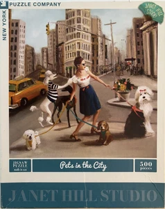 Janet Hill Studio "HAUSTIERE in der Stadt" 500-teiliges Puzzle. SEHR GUT! - Bild 1 von 4