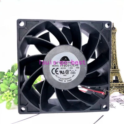New One Delta High Airflow Fan FFB0912EHE 92x92x38mm 92mm 9038 12V 1.5A 3wire - Image 1 of 4
