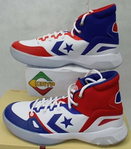 New Mens 10.5 Converse G4 Hi Red White Blue ABA Hardwood Shoes 169649C - Picture 1 of 4