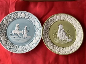 Vernon ware 2dec collector plate 1973-75 songs of Christmas religious Christian  - Picture 1 of 12